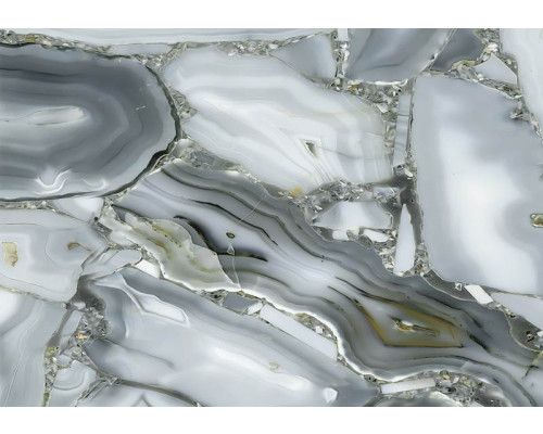 Luxuriöse Fototapete mit steinartiger Textur und industriellem Look, mit subtilen Marmor-Details für einen raffinierten Look.