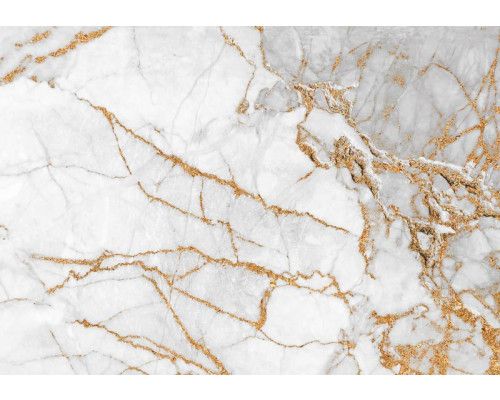 Weißes und goldenes Marmormuster, perfekt für einen luxuriösen Look in einem modernen Interieur.
