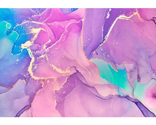 Rosa und goldener Marmor in einem luxuriösen Muster, ideal für eine stilvolle und feminine Einrichtung.