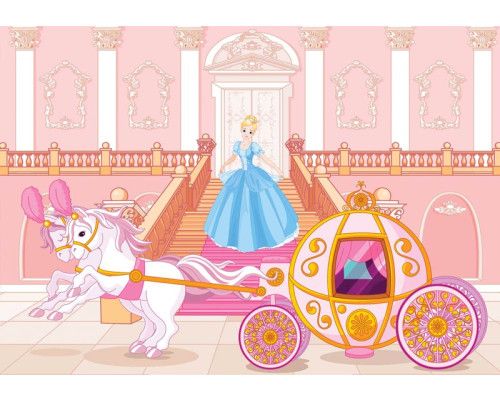 Fototapete von einer Prinzessin auf einem Ball, zauberhaft und magisch.