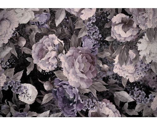 Vintage Pfingstrosen Fototapete, farbenfrohes und attraktives florales Design.