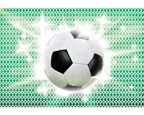 Fußball-Fototapete für Teenager, dynamisches sportliches Design.