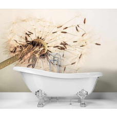 Fototapete mit beige Pferdenblume, sanfte Farben und natürliche Atmosphäre.