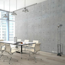 Eine industrielle Fototapete mit einer Betonwand für das Geschäftszimmer.