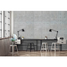 Eine industrielle Fototapete mit einer Betonwand für das Büro.