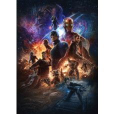 Fototapete Avengers Battle of Worlds, epischer Kampf zwischen Marvel-Helden.