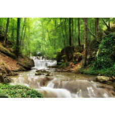 Fotobehang, Bergbeek natuurlandschap