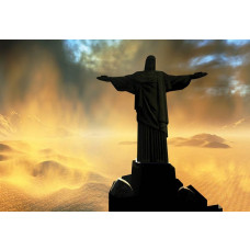 Fototapete von Christus dem Erlöser, ikonische Statue.