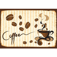 Eine Kaffeetassen-Fototapete, ideal für Küchen und Cafés, mit einem stimmungsvollen Bild von Kaffee und Essen.