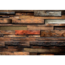 Fototapete Holzstreifen mit 3D-Effekt, rustikale Planken.