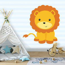 Eine Fototapete mit einem Löwen für das Babyzimmer, Kinderzimmer und Schlafzimmer.
