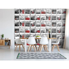 Eine Fototapete von London, mit einer Fotocollage von Big Ben und Tower Bridge, ideal für das Wohnzimmer...
