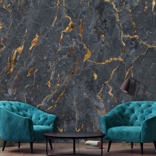 Eine Fototapete von Marmorlava im abstrakten Kunststil für Wohnzimmer.