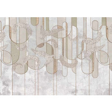 Fototapete skandinavisch abstrakt in beige mit sanften Farbtönen und minimalistischer Atmosphäre.