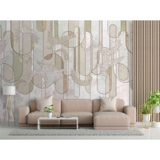 Fototapete skandinavisch abstrakt in beige mit sanften Farbtönen und minimalistischer Atmosphäre.
