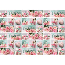 Fototapete mit rosa Rosen in einer liebevollen Atmosphäre, geeignet für Kinderzimmer und Vliestapeten.