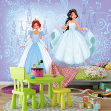 Eine Fototapete mit einer Prinzessin Ball Schloss für Kinderzimmer.