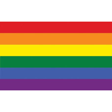 Fototapete mit Regenbogenflagge, bunt und lebendig.