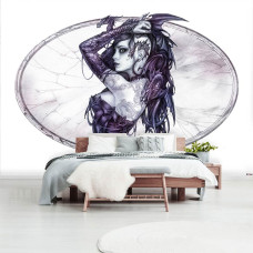 Ein "The Taint" Stil Frau Tattoo Kunstwerk für das Schlafzimmer.