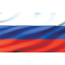 Russische Flagge auf Fototapete, rot, weiß und blau.