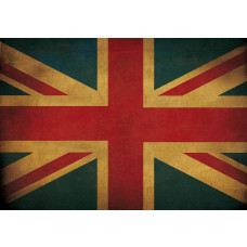 Die Flagge des Vereinigten Königreichs auf einer Fototapete dargestellt, Union Jack.