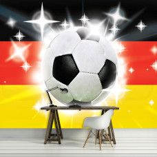 Fototapete Deutschlandflagge mit Fußballmotiv, ideal für das Büro.