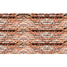 Fototapete von einer industriellen Ziegelwand mit roten Ziegeln.