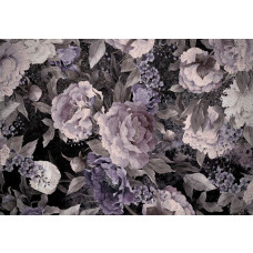 Eine Vintage-Fototapete mit Pfingstrosen, farbenfrohes und attraktives Blumendesign.