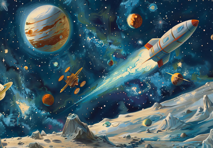 Fototapete Weltraumabenteuer