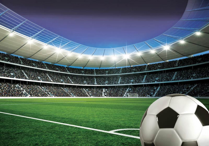 Fototapete Fußball im Stadion