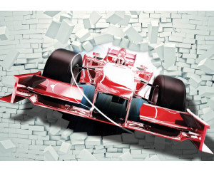 Fototapete eines roten Formel-1-Autos, schnell und sportlich.