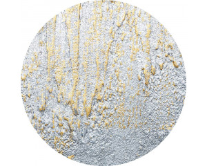 Goud en zilver sierpleister, prachtig weergegeven op een behangcirkel.