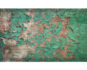 Beschädigte Betonwand auf Fototapete, perfekt für industrielle Räume.