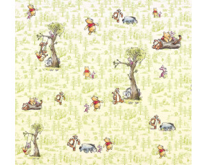 Winnie Puuh und seine Freunde Fototapete, perfekt für ein fröhliches, kinderfreundliches Zimmer.