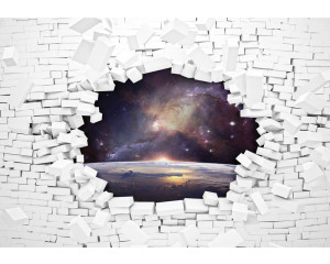 3D-Fototapete des Universums, des Weltalls und des Weltraums, beeindruckend und futuristisch.