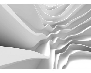 Fototapete mit abstrakter Architektur in Weiß.