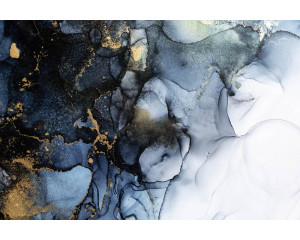 Fototapete mit einer abstrakten Marmorwand in Grau- und Weißtönen, die eine moderne und minimalistische Atmosphäre ausstrahlt.