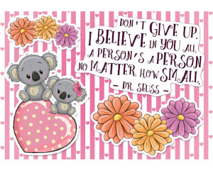 Fototapete mit Motto von Koala-Bären für Babyzimmer, niedlich und bunt.