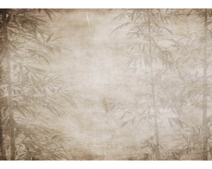 Fototapete mit künstlerischem Bambusbild, perfekt für einen natürlichen und stilvollen Look.