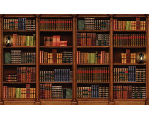 Fototapete von einem tropischen Strand mit einer einsamen Palme, einem warmen Sonnenuntergang und einem klaren blauen Meer