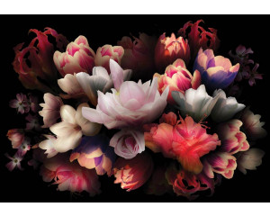 Bunter Blumenstrauß Fototapete, lebendige und fröhliche Farben.