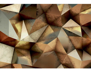 Fototapete Bronze 3D Geometrie