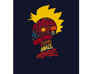 Fototapete Captain Marvel rettet die Welt, starke Helden-Szene.