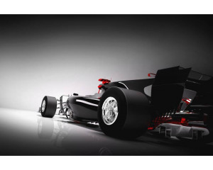 Fototapete eines dynamischen Formel-1-Autos in Aktion, perfekt für Rennsportfans.