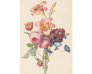 Fototapete eines Blumenstrauß-Gemäldes von Henriette Geertruida Knip, Rijksmuseum.