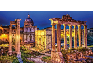 Fototapete des Forum Romanum in Rom, historisch und kulturell.