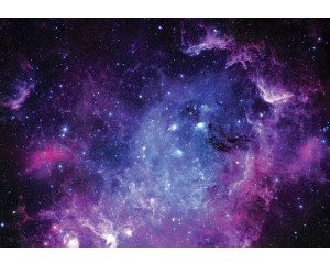 Galaxie Fototapete des Universums, Weltraumthema mit Sternen und Planeten für eine faszinierende und verträumte Atmosphäre.