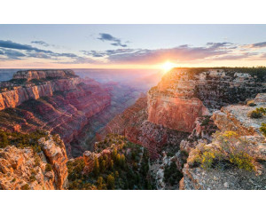 Grand Canyon Fototapete mit atemberaubenden Ansichten der Felsformationen.