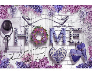 Fototapete mit Blumen und abstrakten Untertiteln, ein Hauch von Kunst für jeden Raum.