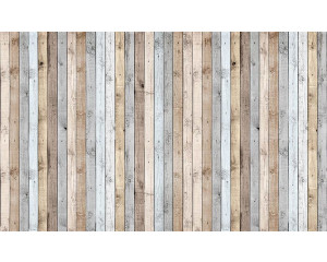 Holzplanken, bunte abstrakte Fototapete mit einem warmen und rustikalen Look.